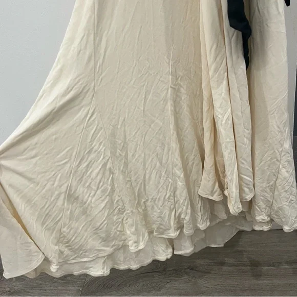 Helsa Maxi Dress Ivory White Constantina Jersey Bow Backless size XL